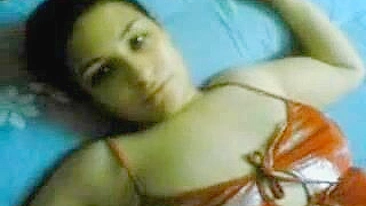 Sexy mom with big tits strokes and fucks cock of her fat Arab spouse