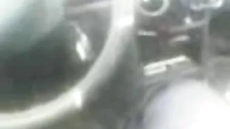 Man records filthy Arab mom in hijab blowing his cock in the car