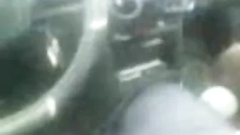 Man records filthy Arab mom in hijab blowing his cock in the car