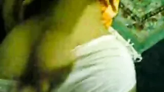 Arab mom hides her face unwilling to be recorded during having sex