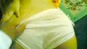 Arab mom hides her face unwilling to be recorded during having sex