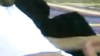 Lewd Arab mom has wild sex with hubby outdoors on cam in the ruins