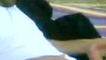 Lewd Arab mom has wild sex with hubby outdoors on cam in the ruins