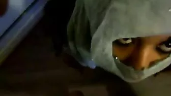 Homemade Arab video of cute babe getting ready to be facialized
