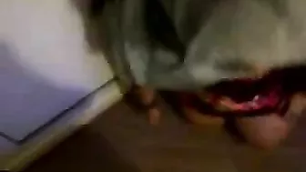 Homemade Arab video of cute babe getting ready to be facialized