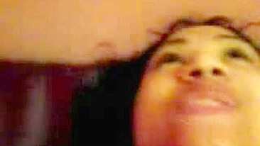 Sexy young mom gives sloppy blowjob to her Arab lover in POV video