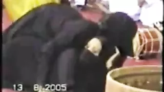 Muslim husband sticks dick into his Arab wife's twat from behind Muslim husband sticks dick into his Arab wife's twat from behind