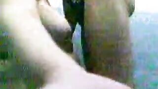 Young dude joins busty Arab mom in the shower and fucks her there