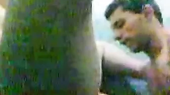 Young dude joins busty Arab mom in the shower and fucks her there