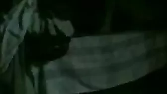 Fat man turns the light off to fuck younger Arab mom in the darkness