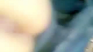 Horny Turkish guys share mouth and vagina of Arab mom in the car