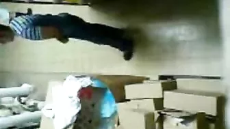 Restaurant kitchen is just the place for horny chef to fuck Arab mom