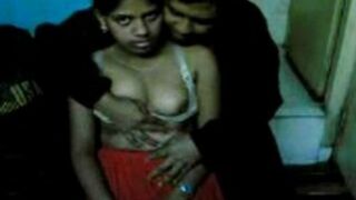 Older brother's friends play with Arab chick's perky tits on cam