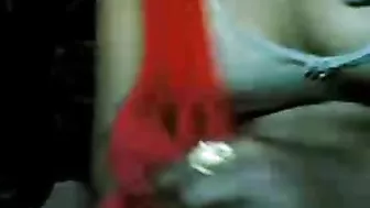 Older brother's friends play with Arab chick's perky tits on cam