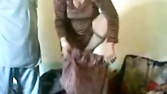 Mature Arab man fucks beautiful mom in missionary and doggy styles