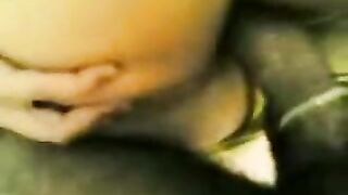 Stud makes close-up video of his cock penetrating Arab mom's ass