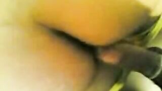 Stud makes close-up video of his cock penetrating Arab mom's ass
