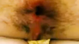 Stud makes close-up video of his cock penetrating Arab mom's ass