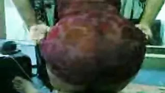 Lucky husband admires his Arab wife's immense booty and records it