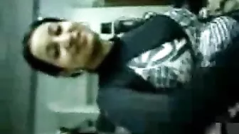 Arab mom shows her big breasts to the doctor and takes his pecker