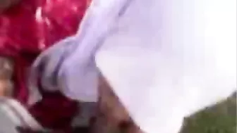 Uninhibited Arab mom in hijab pleases hubby with outdoor blowjob