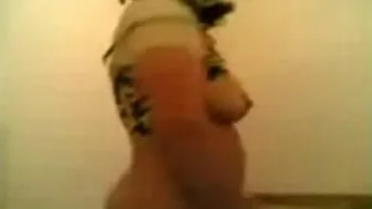 Sweet and sexy Arab mom shows breasts and masturbates for boyfriend