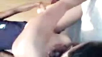 Young mom gets her Arab asshole penetrated by horny stud on the bed