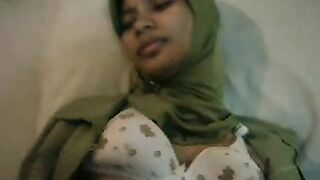 Attractive young mom in hijab shows tits and gets pounded in POV