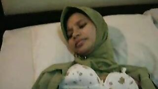 Attractive young mom in hijab shows tits and gets pounded in POV