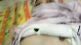 Arab dude fucks chick in hijab and plays with her tits on camera