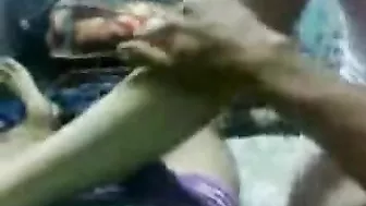 Young Muslim mom plays with her Arab boyfriend for amateur video