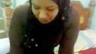Young Muslim mom plays with her Arab boyfriend for amateur video