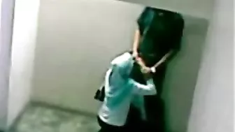 Muslim porno of Arab college slut secretly giving head after classes