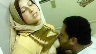 Beautiful Arab mom lets perverted dentist fuck her cunt on the table