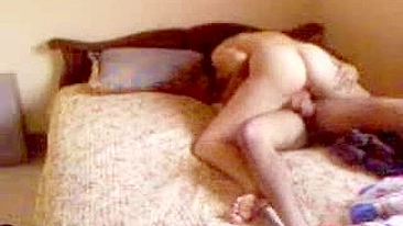 Skinny Arab mom takes lover's boner in various positions on the bed