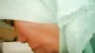 Sexy Muslim mom wraps her lips around Arab guy's dick on camera