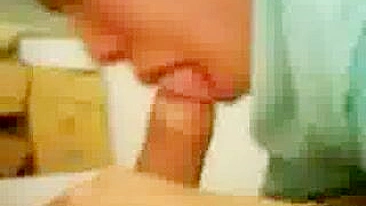 Sexy Muslim mom wraps her lips around Arab guy's dick on camera