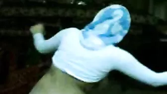 Shameless Arab mom demonstrates her curves while dancing all naked