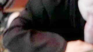 POV video of amateur Arab mom working her blowjob magic with a cock