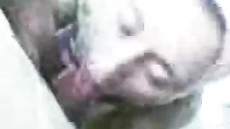 POV home video of pretty Arab mom in hijab sucking cock on camera