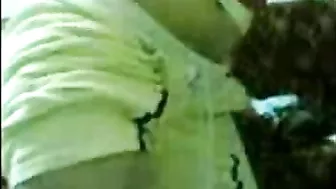 Two sultry Arab moms strip to show the guy their curves at a party