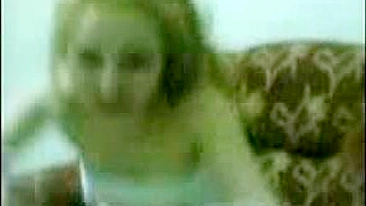 Two sultry Arab moms strip to show the guy their curves at a party