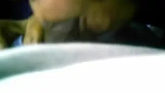 Skillful mature mom in hijab gives head to Arab hubby in the car