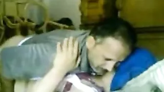 Hungry for dicks Arab mom rides her father's-in-law elderly pecker