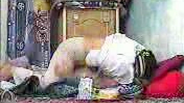 Adult Arab movie of amateur mom stripping for hubby and riding him