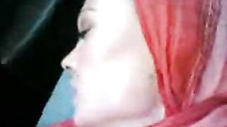 Awesome Arab mom in red enjoys having her cunt plowed in the car