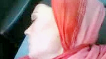 Awesome Arab mom in red enjoys having her cunt plowed in the car