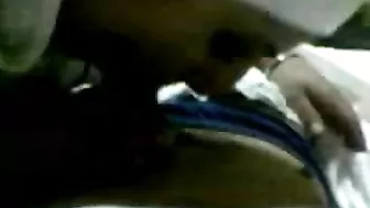 Man enjoys amateur blowjob from attractive Arab mom in white hijab