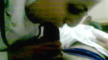 Man enjoys amateur blowjob from attractive Arab mom in white hijab