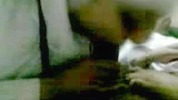 Man enjoys amateur blowjob from attractive Arab mom in white hijab